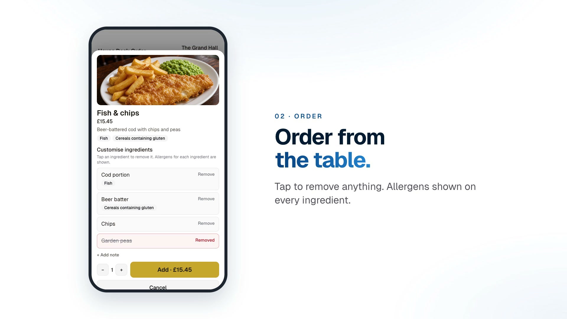 Table ordering in HouseDesk